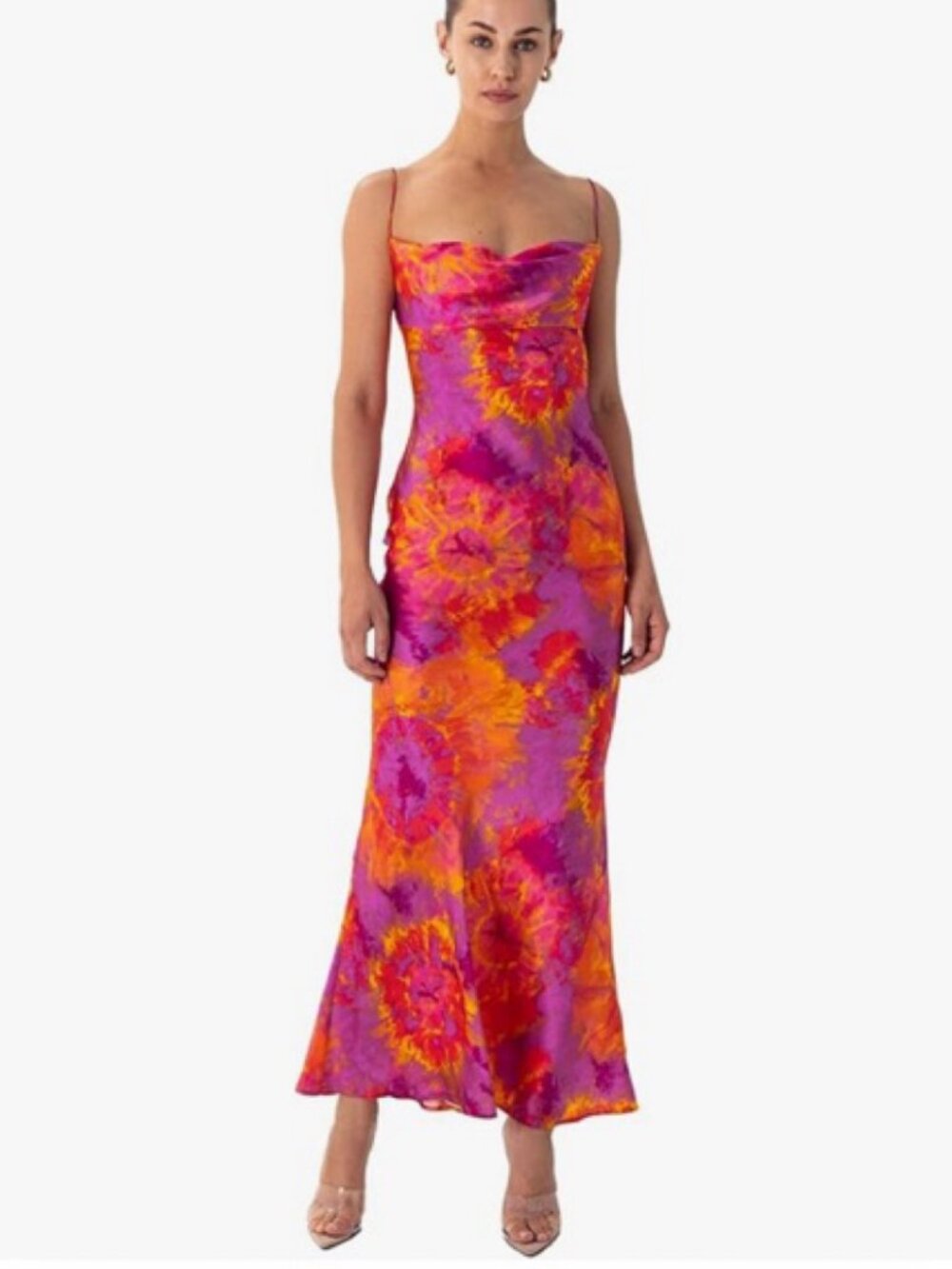 Ronny Kobo 100% silk Capri Dress Maxi Tie Dye